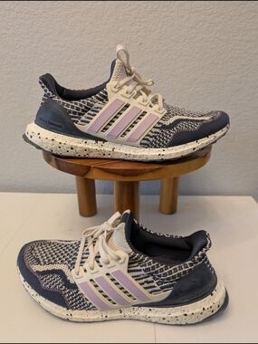 Adidas Ultraboost 5.0 DNA Womens 10 Navy Cream Lilac Excellent Speckled GV8736
